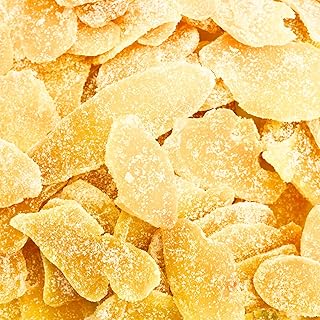 Organic Crystallized Ginger Slices Kosher Non GMO Sweet and Spicy in Resealable Bag (1 lb)