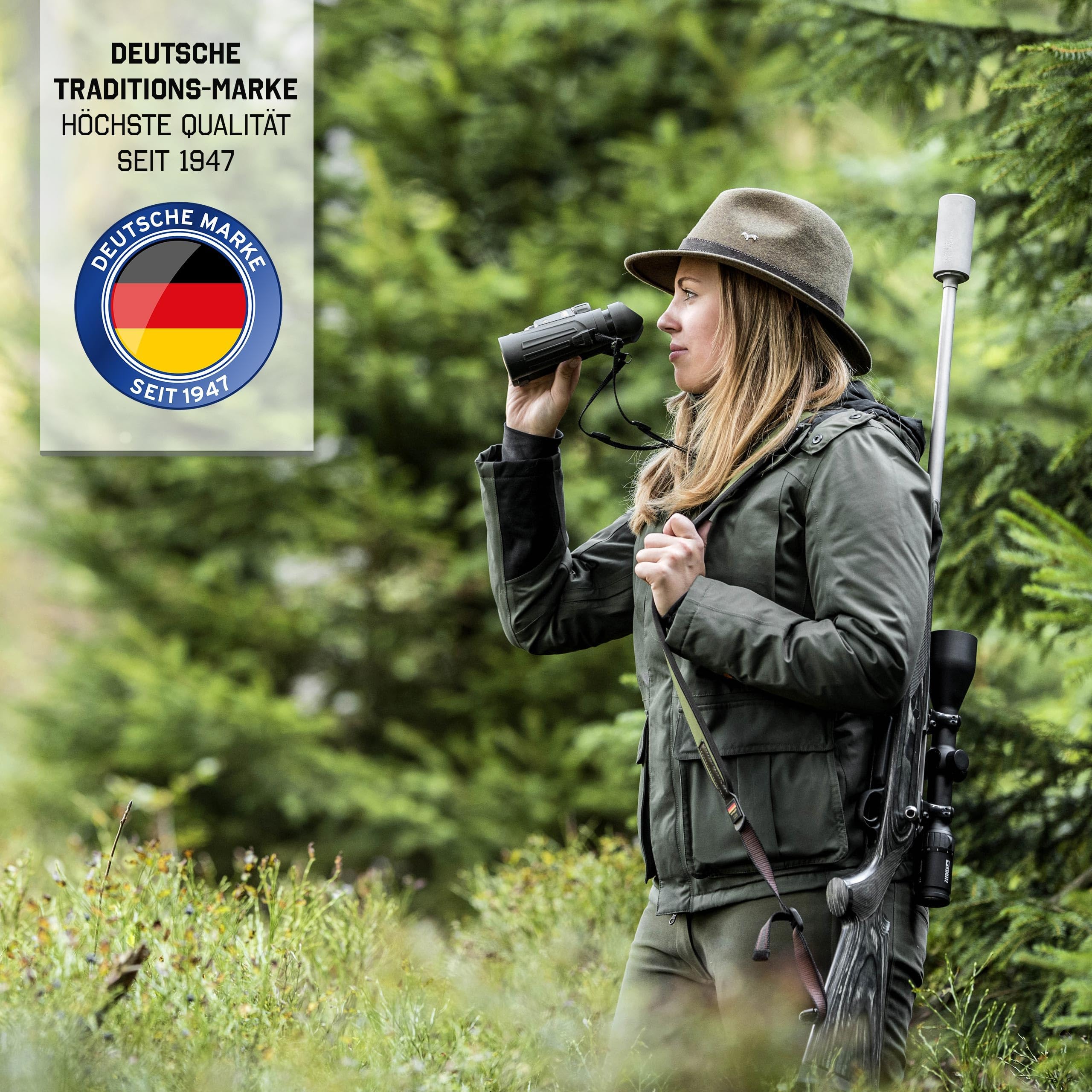 STEINER Jagd-Fernglas Observer 10x42 - Deutsche Marken-Qualität, 10 Jahre Garantie, leichtes Dachkantdesign, kompakt, robust, 10-Fach Zoom, Profi-Jagdfernglas für jeden Einsatz