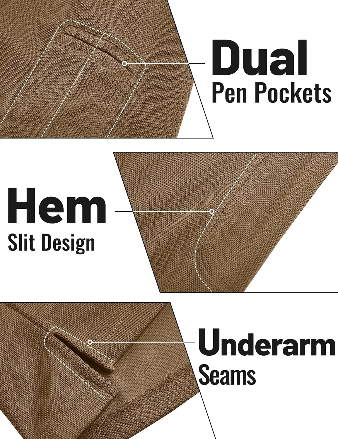 TACVASEN Men's Long Sleeve Polo Shirts Quick Dry Tactical Golf Collared Lightweight Work Breathable Moisture Wicking Outdoor - Image 4