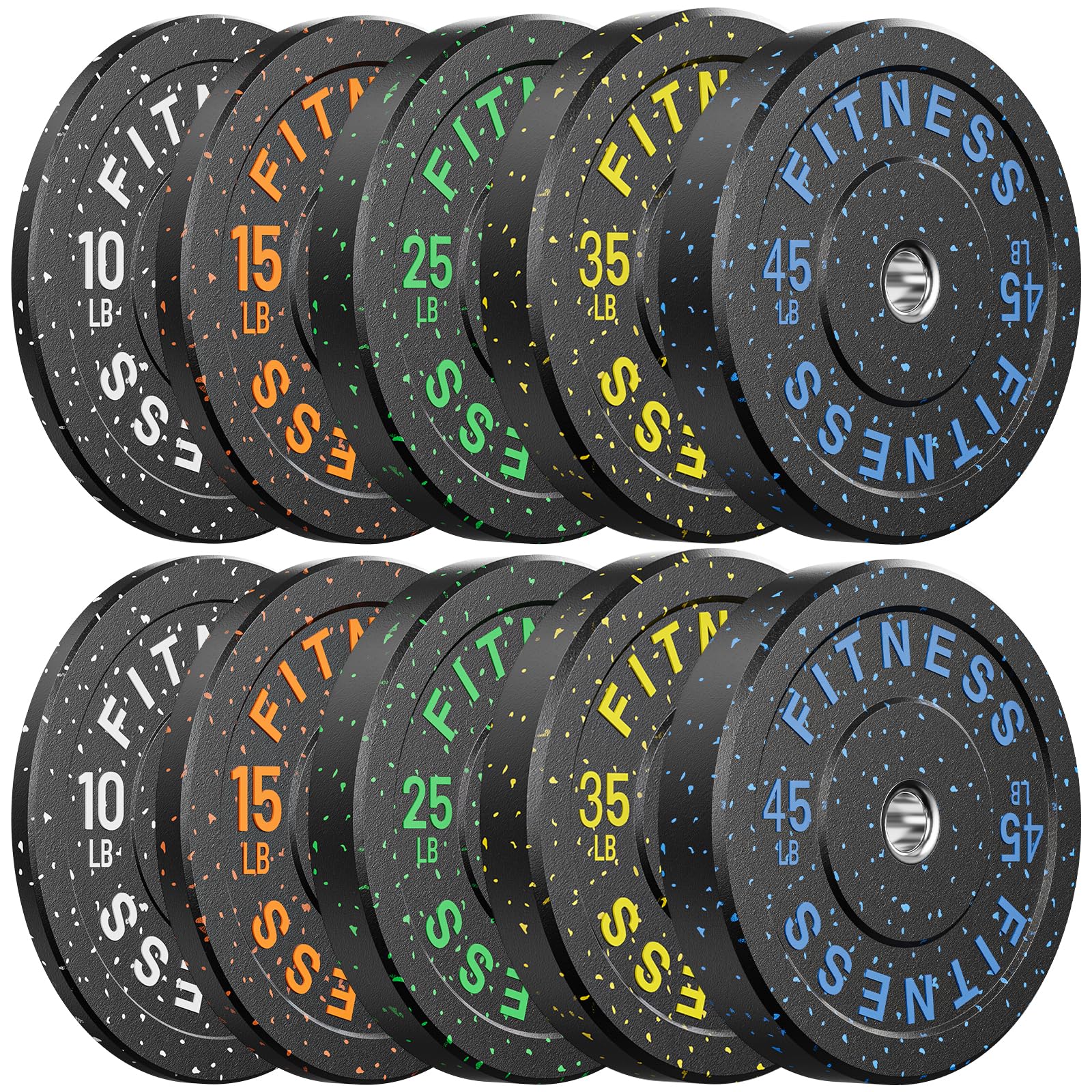 Papababe 20-650lbs Bumper Plates