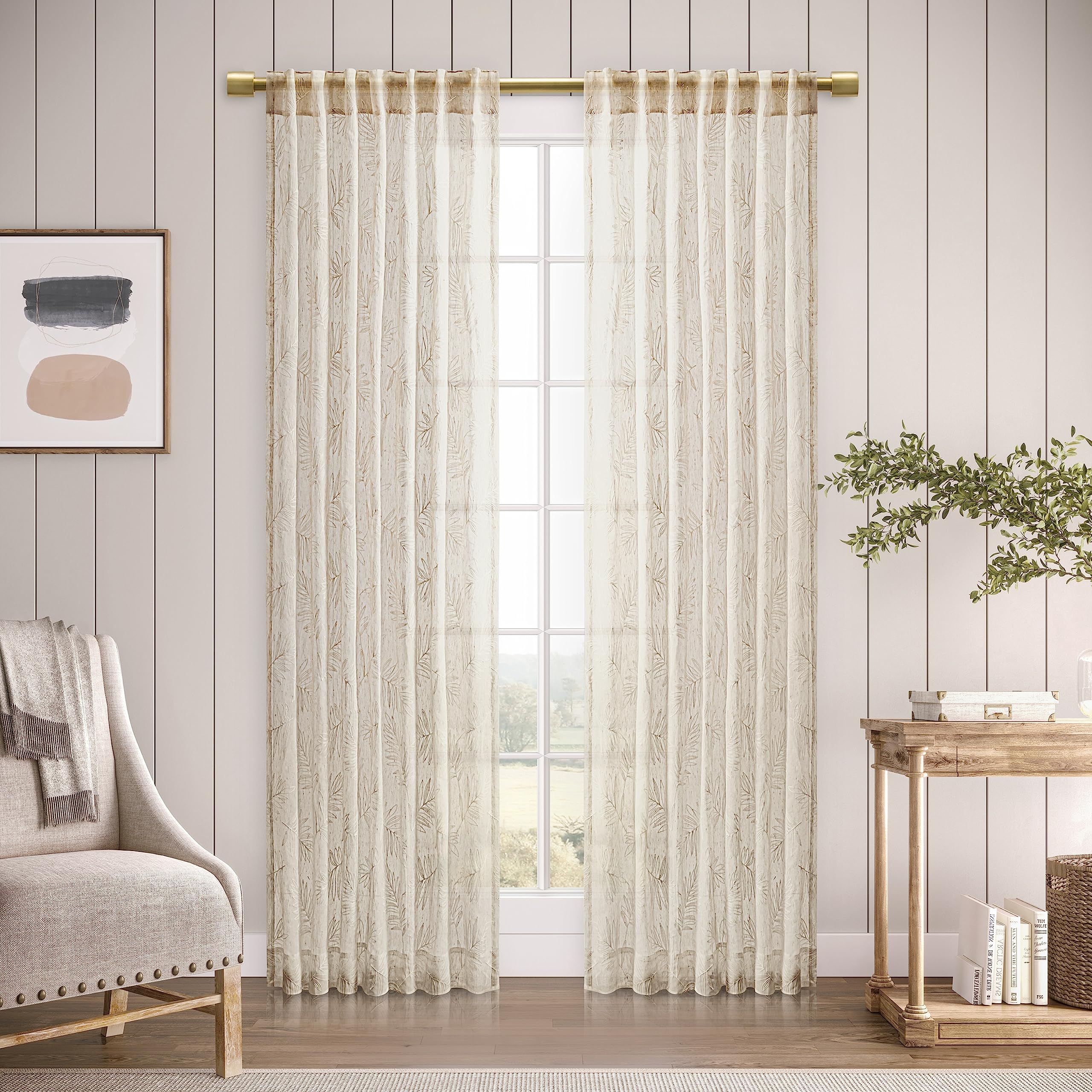 Ricardo Trading Sheer Leaf RP w/BT Panel 52x96 Oatmeal