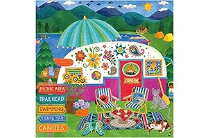 Ceaco Puzzles 300 Pieces for Adults: Oversized Jigsaw Lake Camper