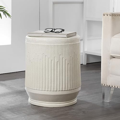 JONATHAN Y TBL1103A Kline - Mesa decorativa brutalista moderna de mediados de siglo para interiores y exteriores, minimalista, contemporánea, patio,