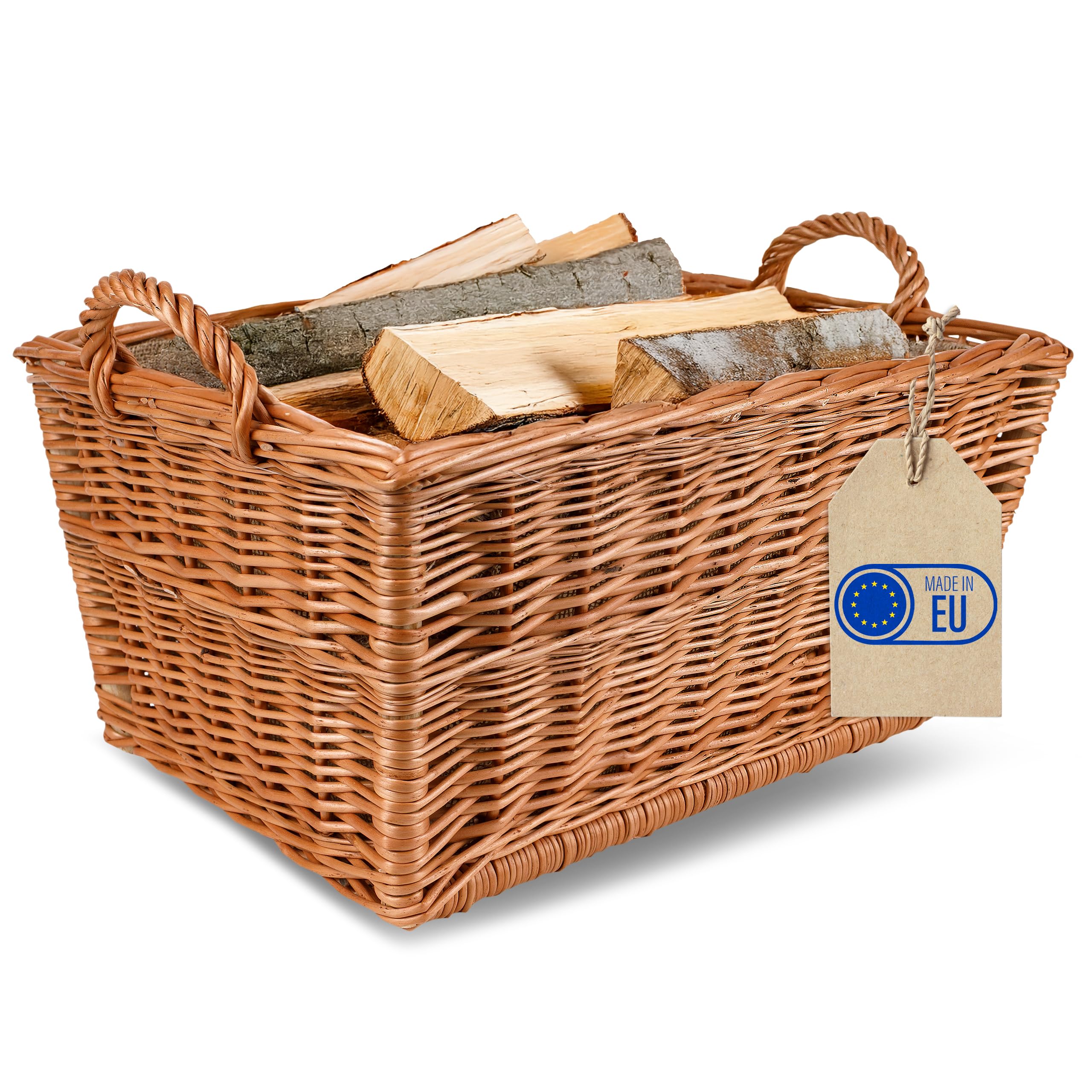 Creative Home Fireplace Firewood Wicker Log Basket Storage