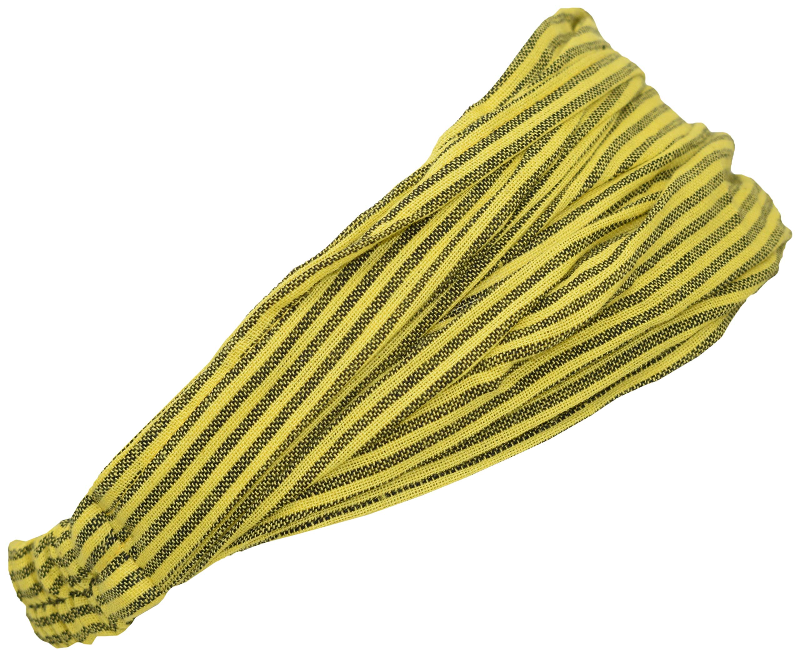 Gheri Cotton Elastic Hippie Bohemian Bandana Headband Yellow Pin Striped