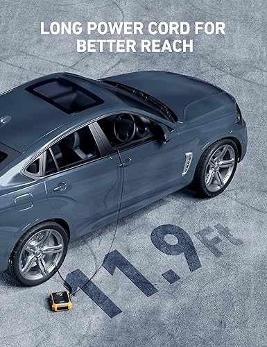 Miniatura 4 de AstroAI Inflador de neumáticos Compresor de aire 12V DC Compresor de aire portátil Accesorios para automóviles Bomba de neumáticos automática 100PSI