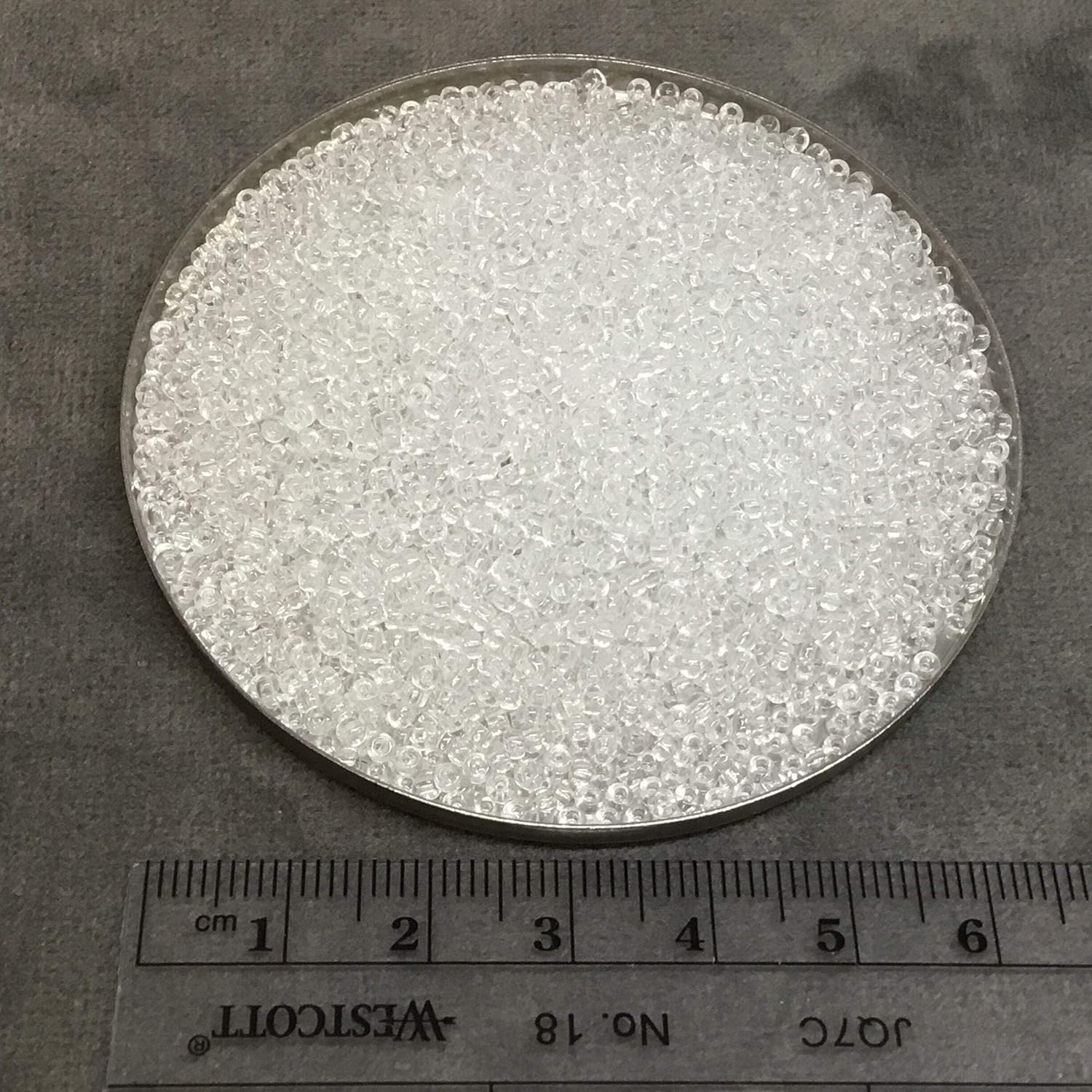 1 X Crystal Clear Miyuki Japanese round rocailles glass seed beads 11/0 Approximately 24 gram 5 inch tube - Image 2