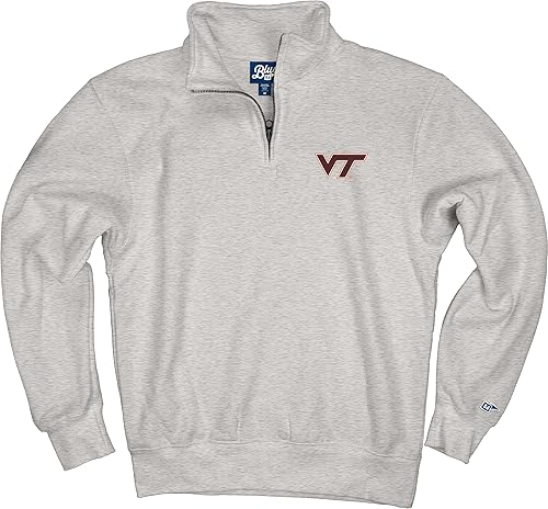 Miniatura 253 de Blue 84 Sudadera con cremallera de un cuarto para hombre de la NCAA Gris