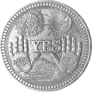 Pocket Fortune Teller Good Luck Heads Tails Challenge Coin