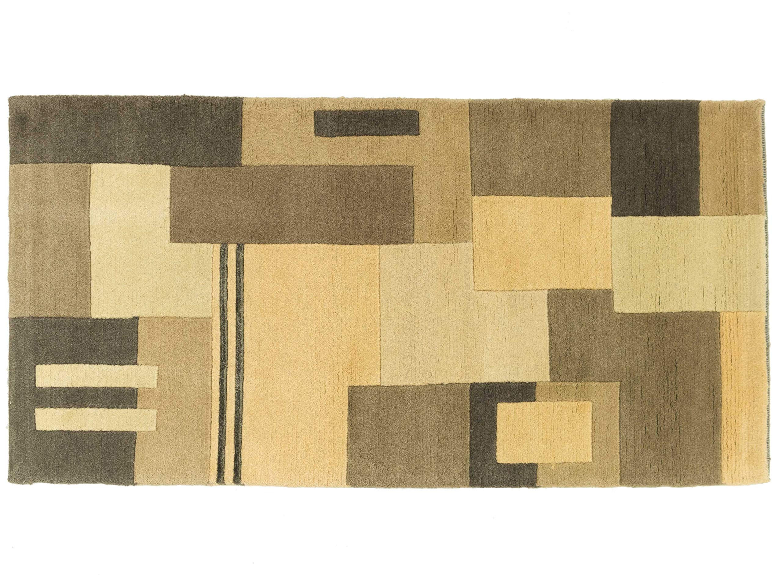 Tapis tissé à la main Népal jaune 70x140 cm pour réchauffer un sol froid et sombre