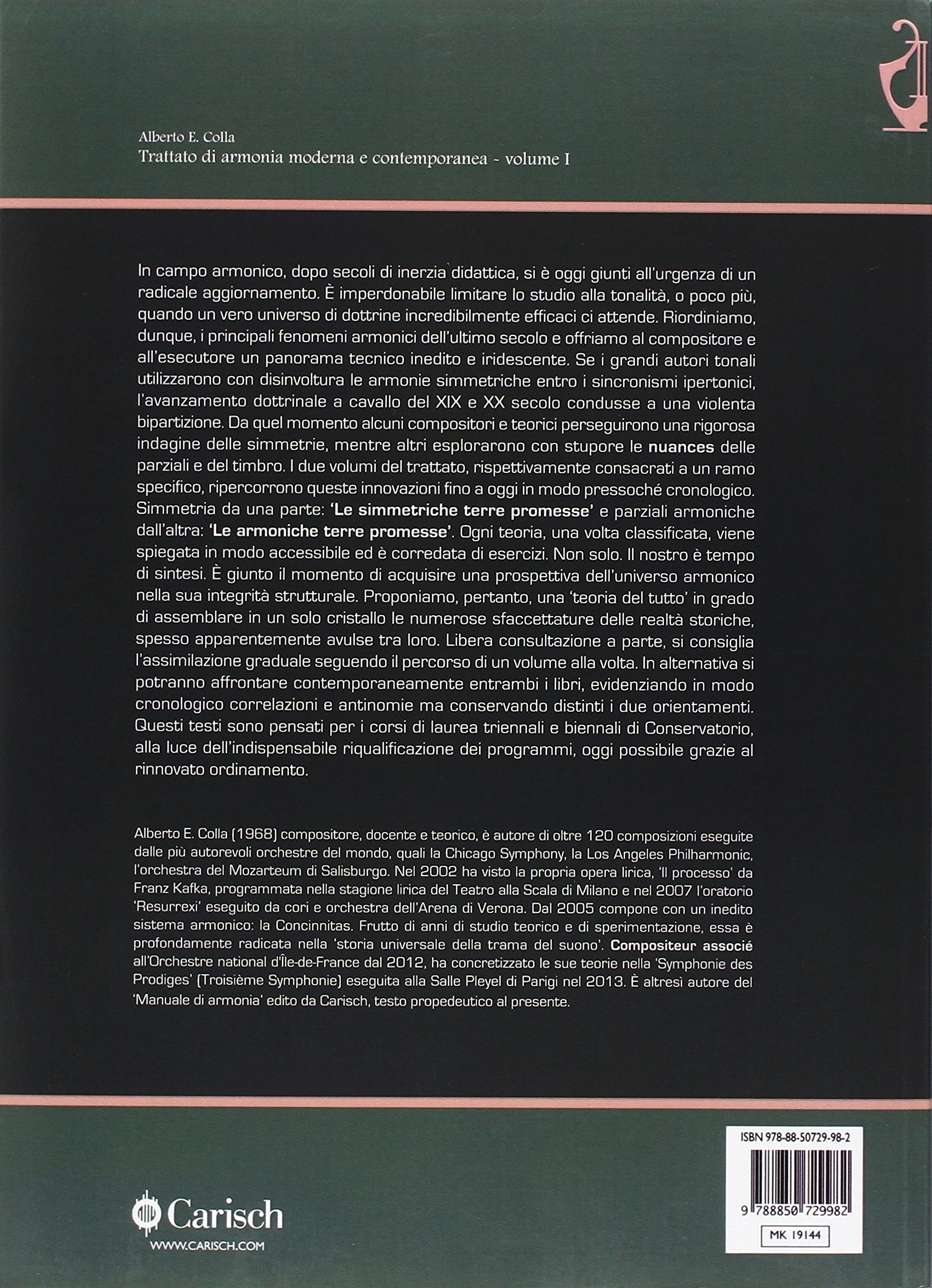 Alberto e. colla: trattato di armonia moderna e contemporanea - volume i