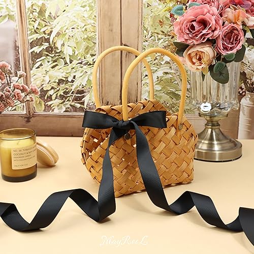 Miniatura 6 de MAYREEL Cinta de grogrén negra de 1 pulgada para manualidades, envoltura de regalos, decoración de boda, lazos para el pelo, recuerdos de fiesta,