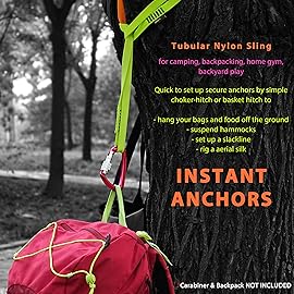 GM CLIMBING Pack of 3 16mm Nylon Sling Runner 30cm / 12inch (Green)