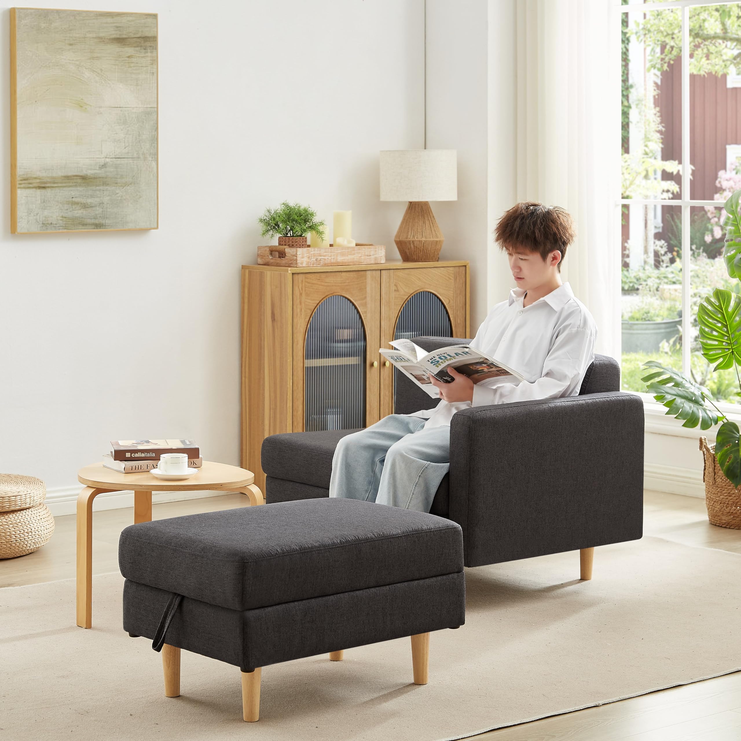 Amazon｜ソファー 2人掛け カウチ 収納機能 左右に使える片肘