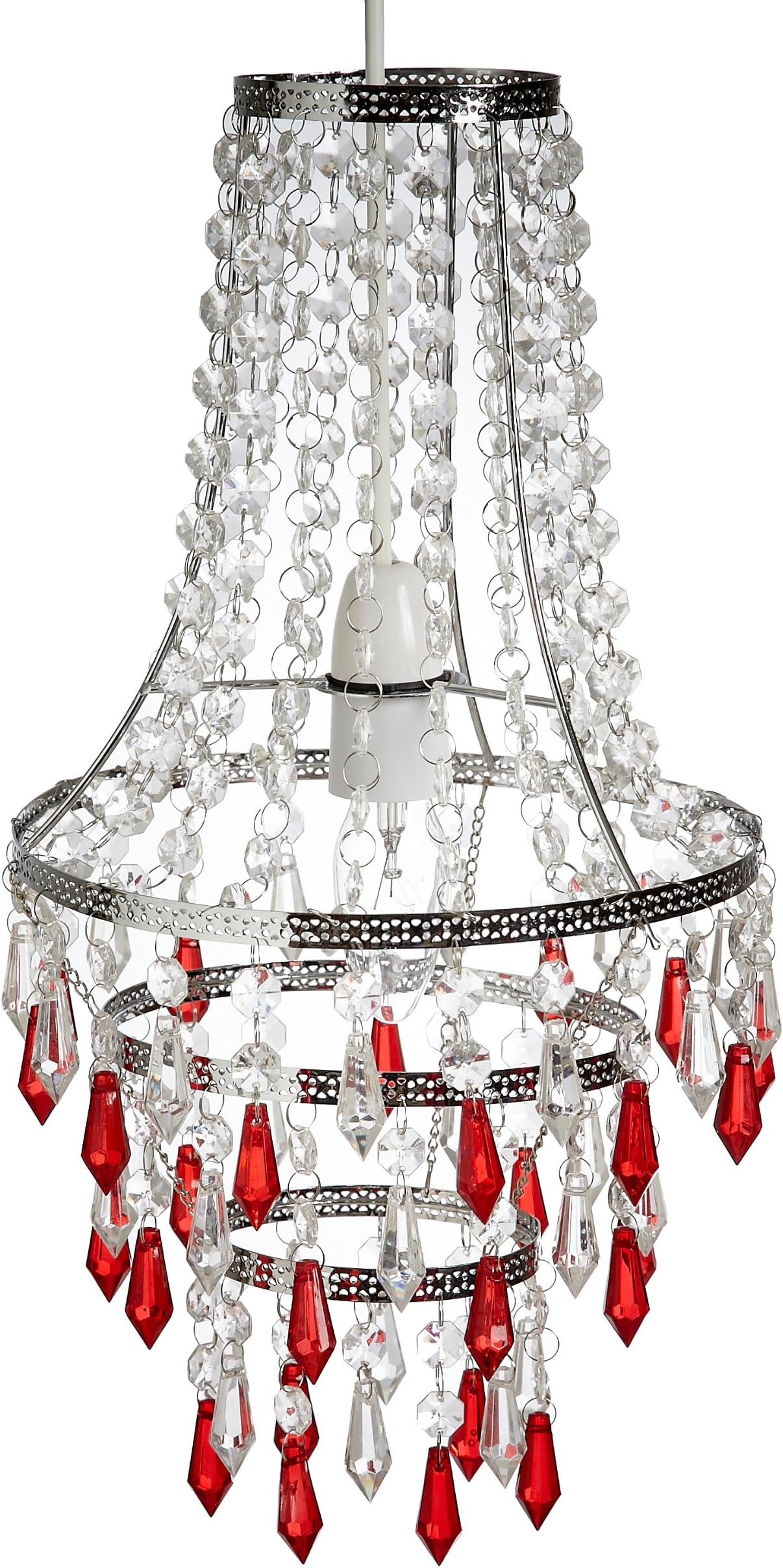 Lighting Web Co Plastic Drop Pendant, Red