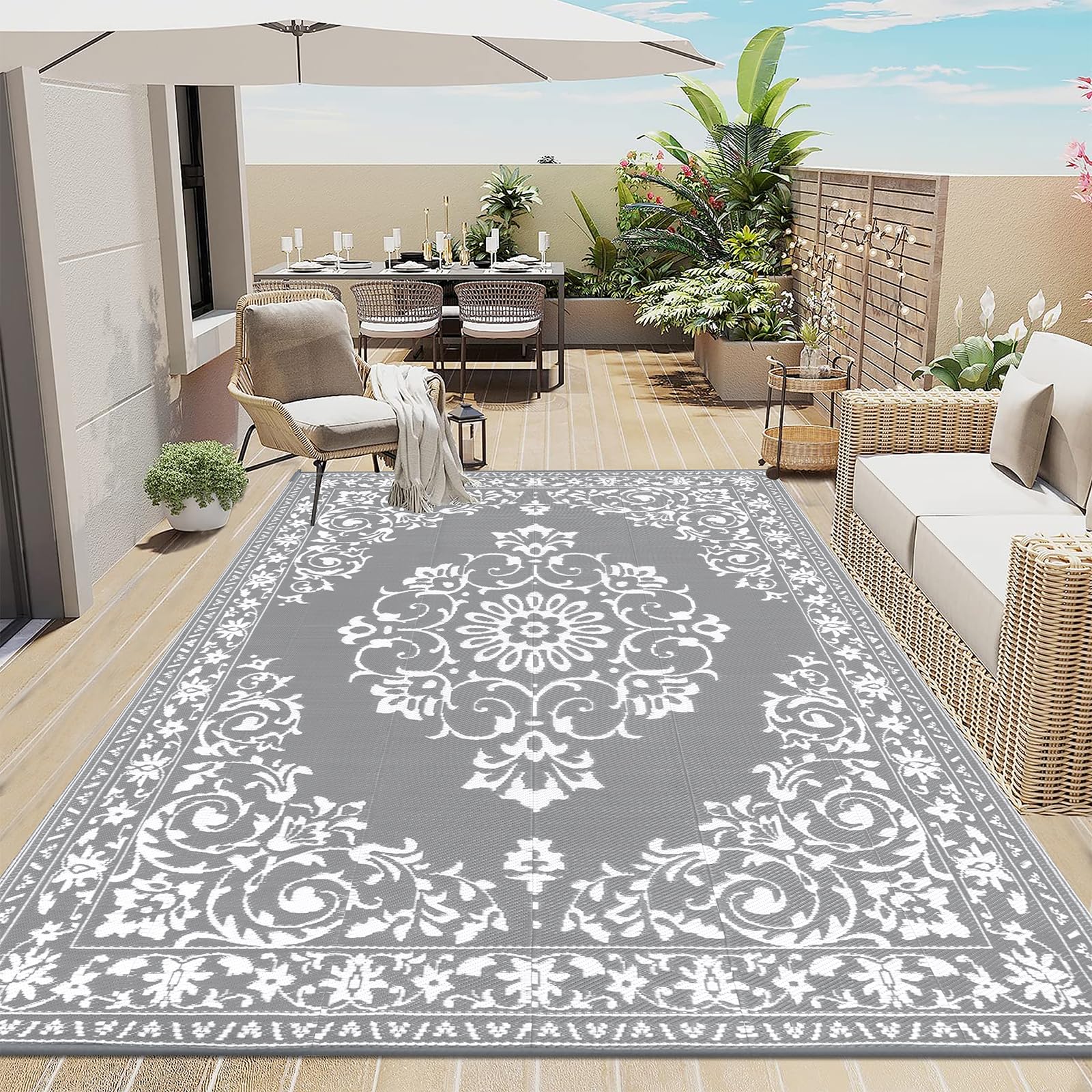 Enyhom Extra Large Outdoor Area Rugs 240 x 300 cm - Image 2