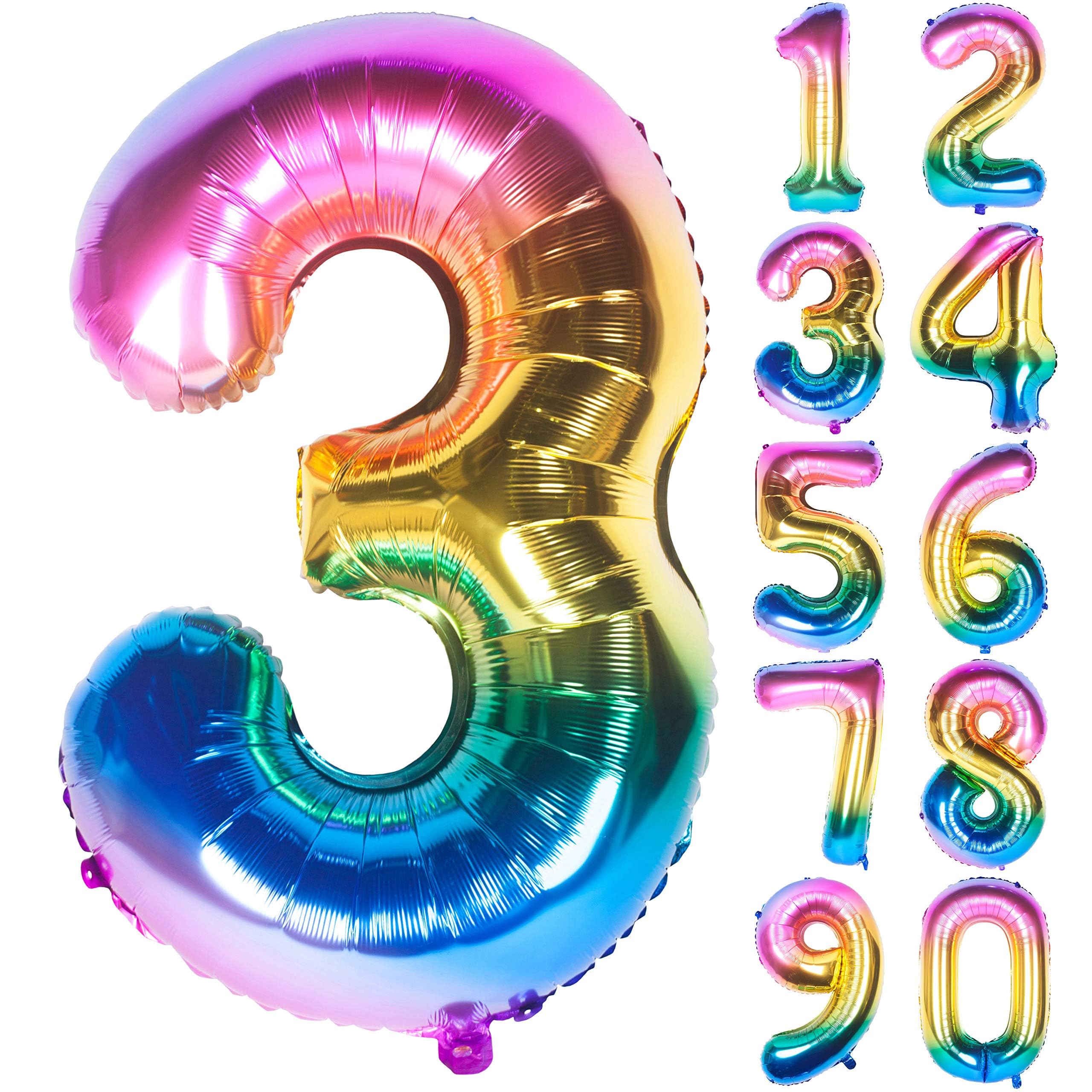 Red 0 balloon 40 Inch Giant Helium Foil Number 0 to 9 Red Balloon Birthday Wedding Party Digital Decorations (Number 0) — view 653
