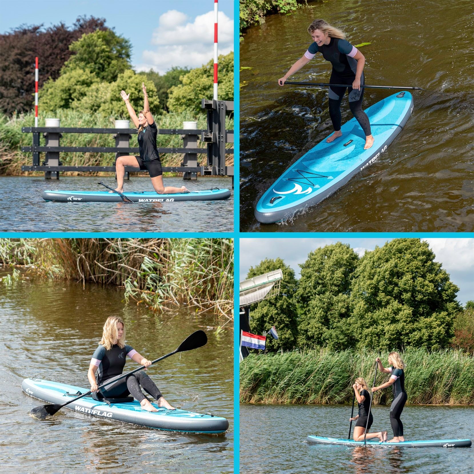 Premium SUP Board WATRFLAG Glide 10'6" Allround + EXTRA Kajak Set