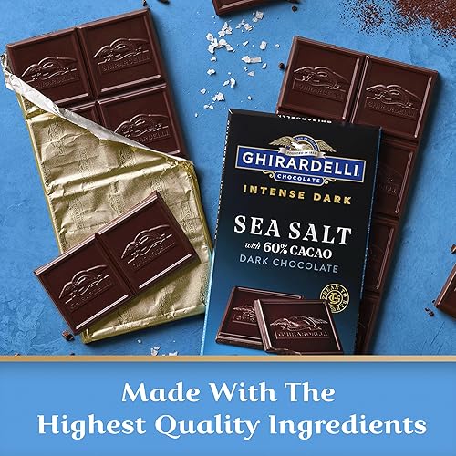 Miniatura 34 de GHIRARDELLI Barra de chocolate negro intenso, 72% cacao, regalos de chocolate para el día de San Valentín, barra de 3.5 onzas