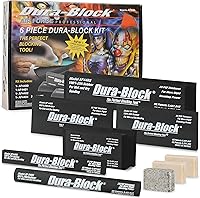 Dura-Block 6-Piece EVA Foam Sanding Block Set - Flexible Wet/Dry Auto Body Sanding Kit for Flawless Finishes