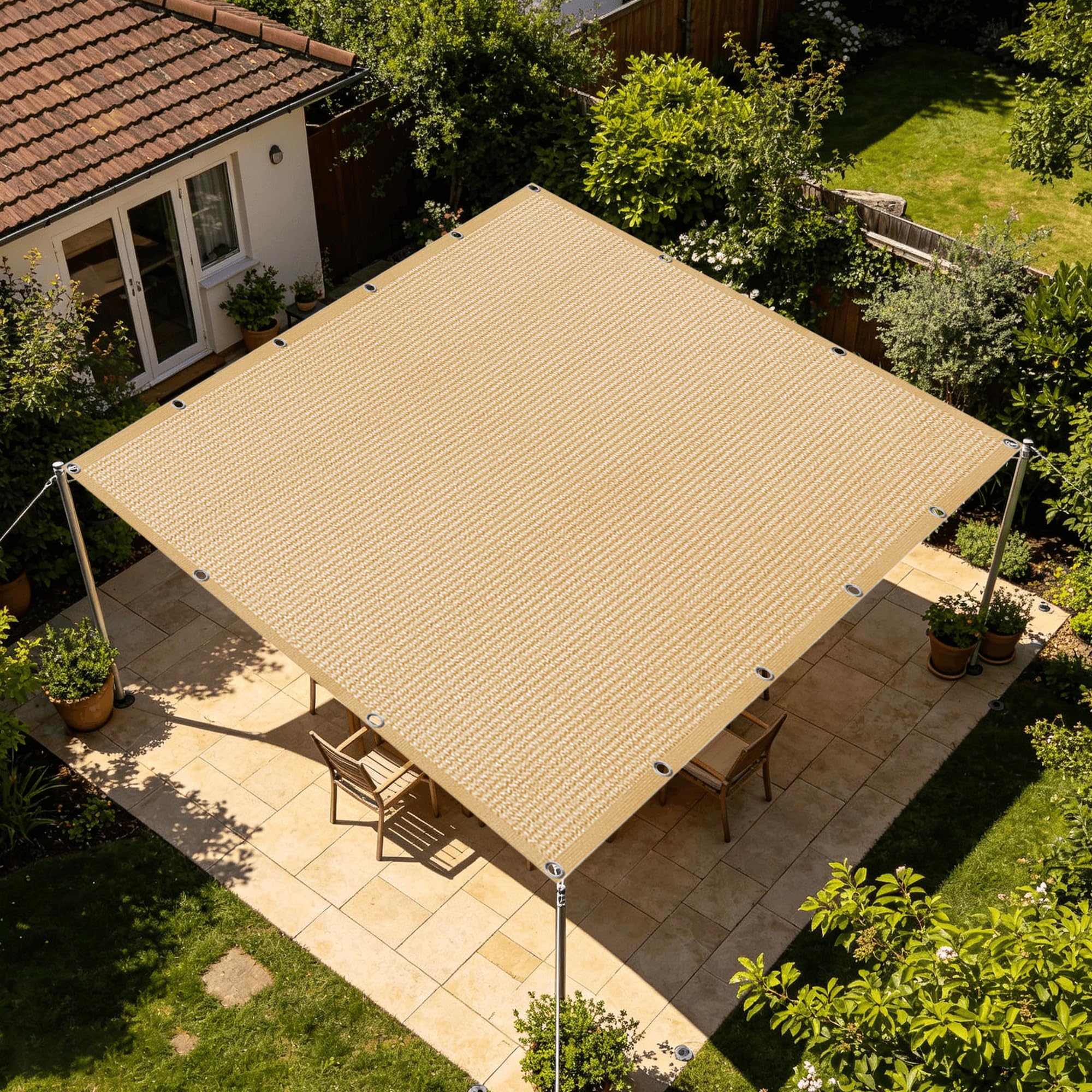 Voiles d'ombrage résistant et respirant pour terrasse et potager