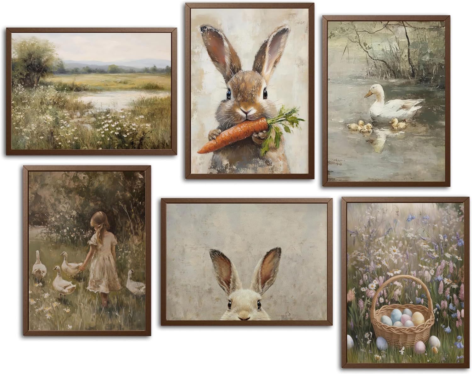 Gschupy 6Pcs Vintage Bunny Wall — Evergreen House