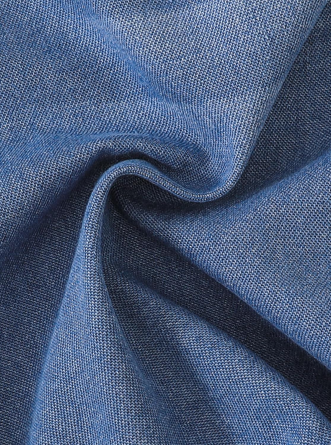 Hilinker Girls Denim Shorts Elastic Waist Bow Embroidery Jeans Shorts with Pocket Summer Clothes - Image 2