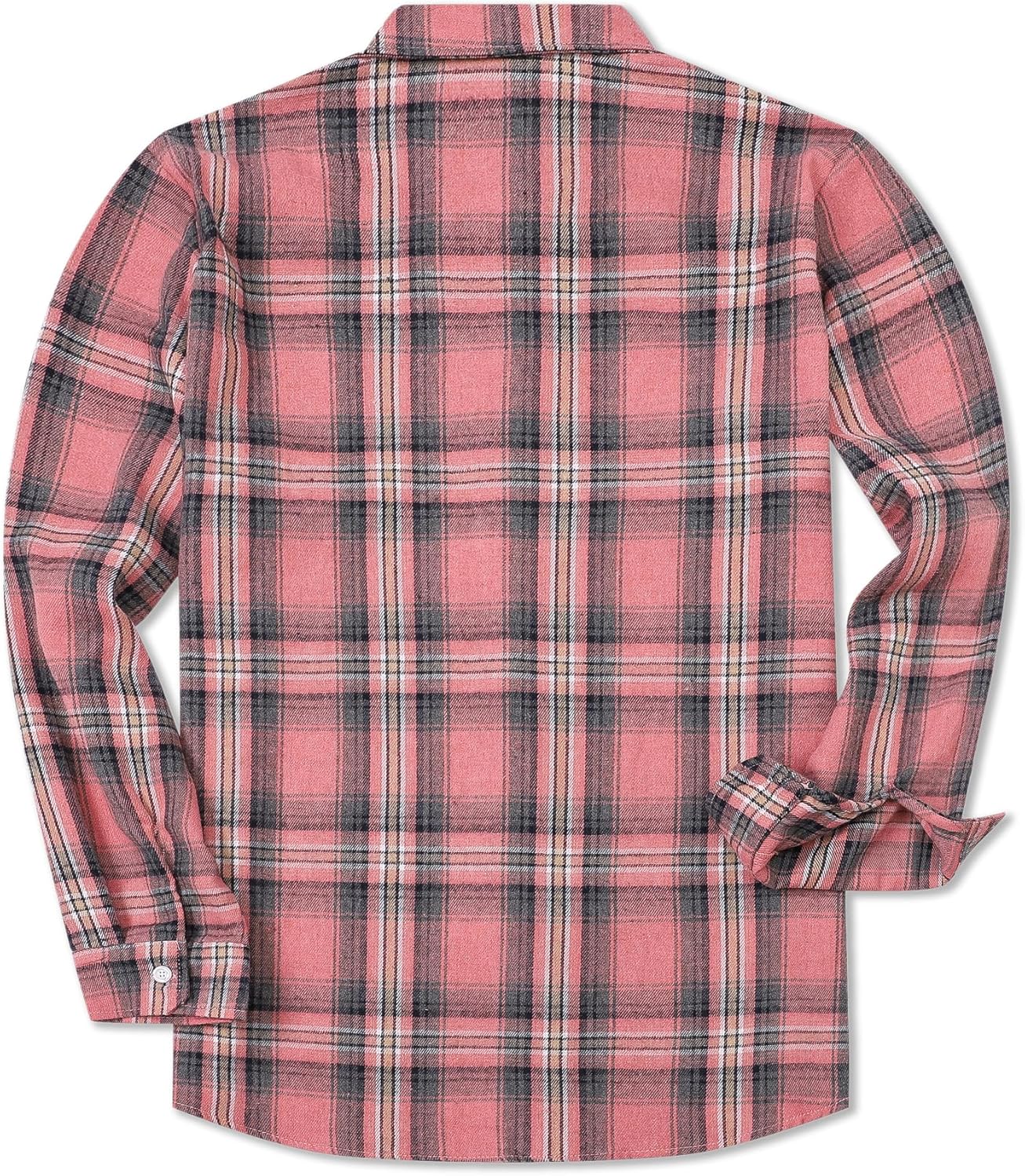 SANGTREE Mens and Boys Plaid Flannel Shirt Long Sleeve Casual Button Down Western Shirts with Chest Pockets - Image 5