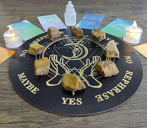 Miniatura 3 de MAIBAOTA Piedras de cristal de ojo de tigre, cristales crudos naturales de 1 pulgada, piedras preciosas ásperas para pulir, pulir, cortar, piedra