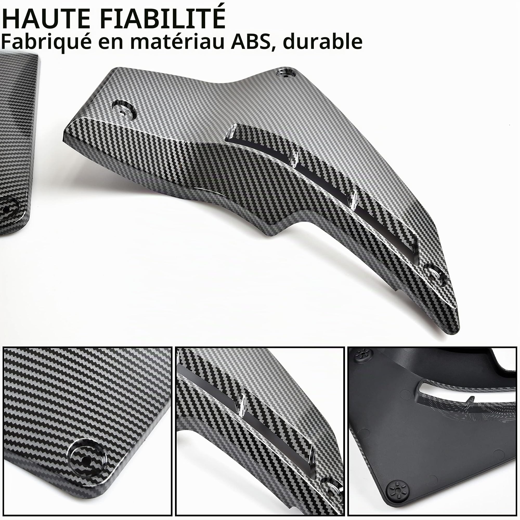 SAUTVS Lot de 2 panneaux de carénage inférieurs en fibre de carbone pour Can Am Ryker 600 900 Sport Rally