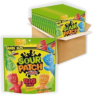 SOUR PATCH KIDS Big Kids Soft & Chewy Candy, Share Size, Bulk Candy, 12 - 12 oz Bags