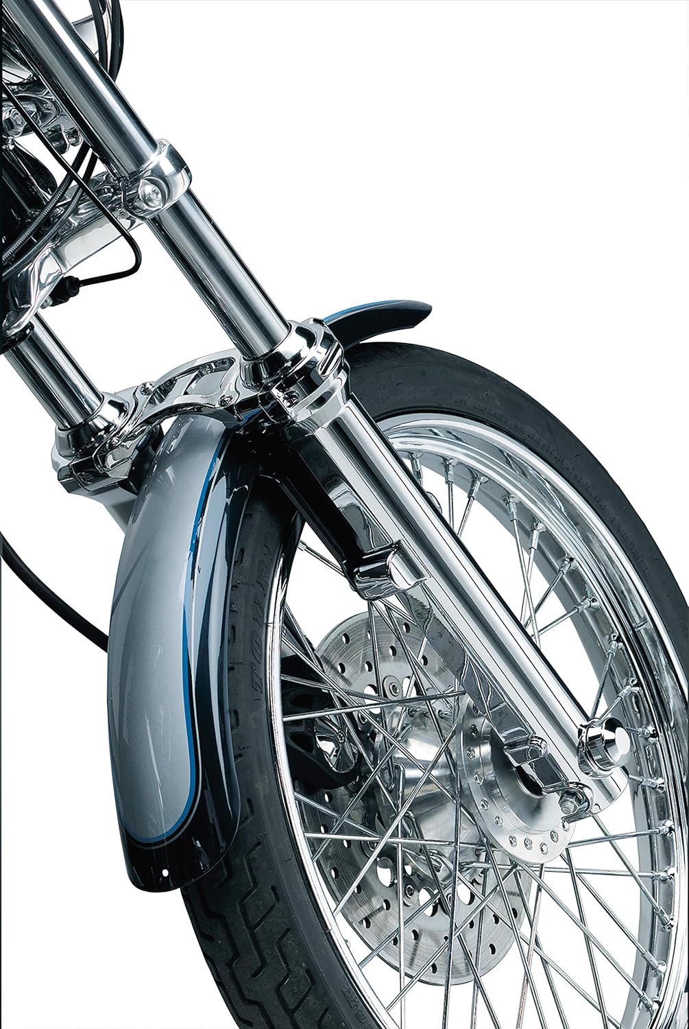 Kuryakyn 7202 Motorcycle Accent Accessory: Fork Skin Kit for 2004-17 Harley-Davidson Sportster Motorcycles with Single Disc Front End, Chrome