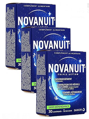 Novanuit Sommeil Triple action - Comprimés Sans Dioxide de Titane