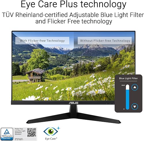 ASUS VY279HGR Eye Care Gaming Monitor – 27 inch FHD (1920x1080), IPS, 120Hz OC, SmoothMotion, 1ms MPRT, Adaptive Sync, Eye Care Plus, Blue Light Filter, Flicker Free, antibacterial, SmoothMotion - 5