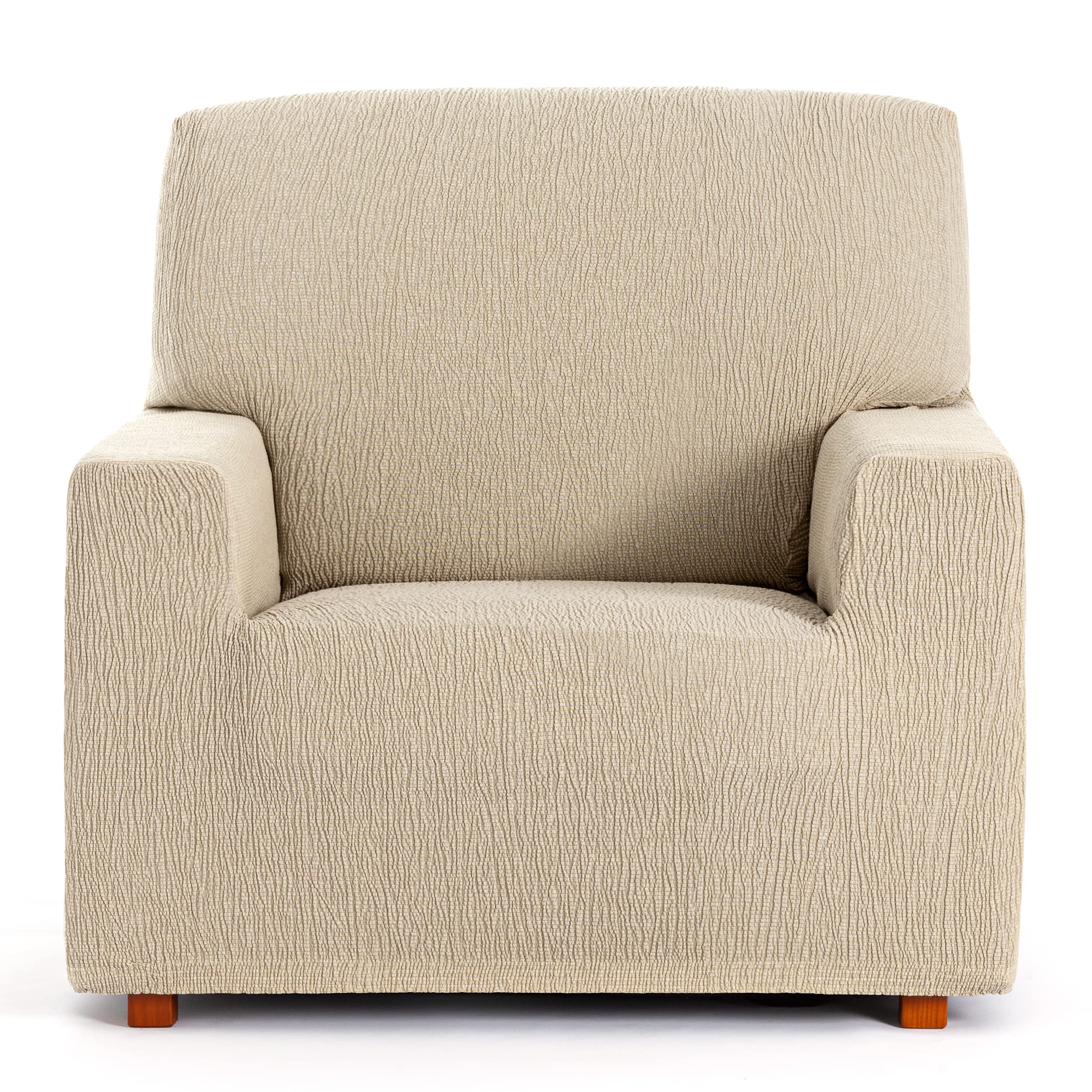 Eysa Llion Sofa Cover, Lycra, Ecru 0, 1 Seater