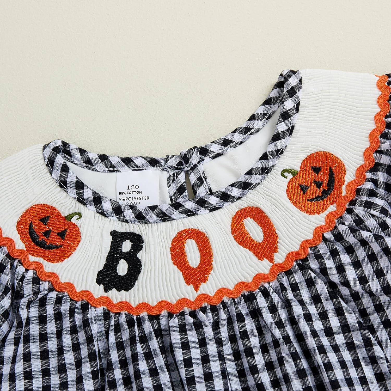 Toddler Little Baby Girl St Patricks Day Outfit Clover Smocked Dress Puff Short Sleeve Plaid Dress Irish Clothes - Image 5