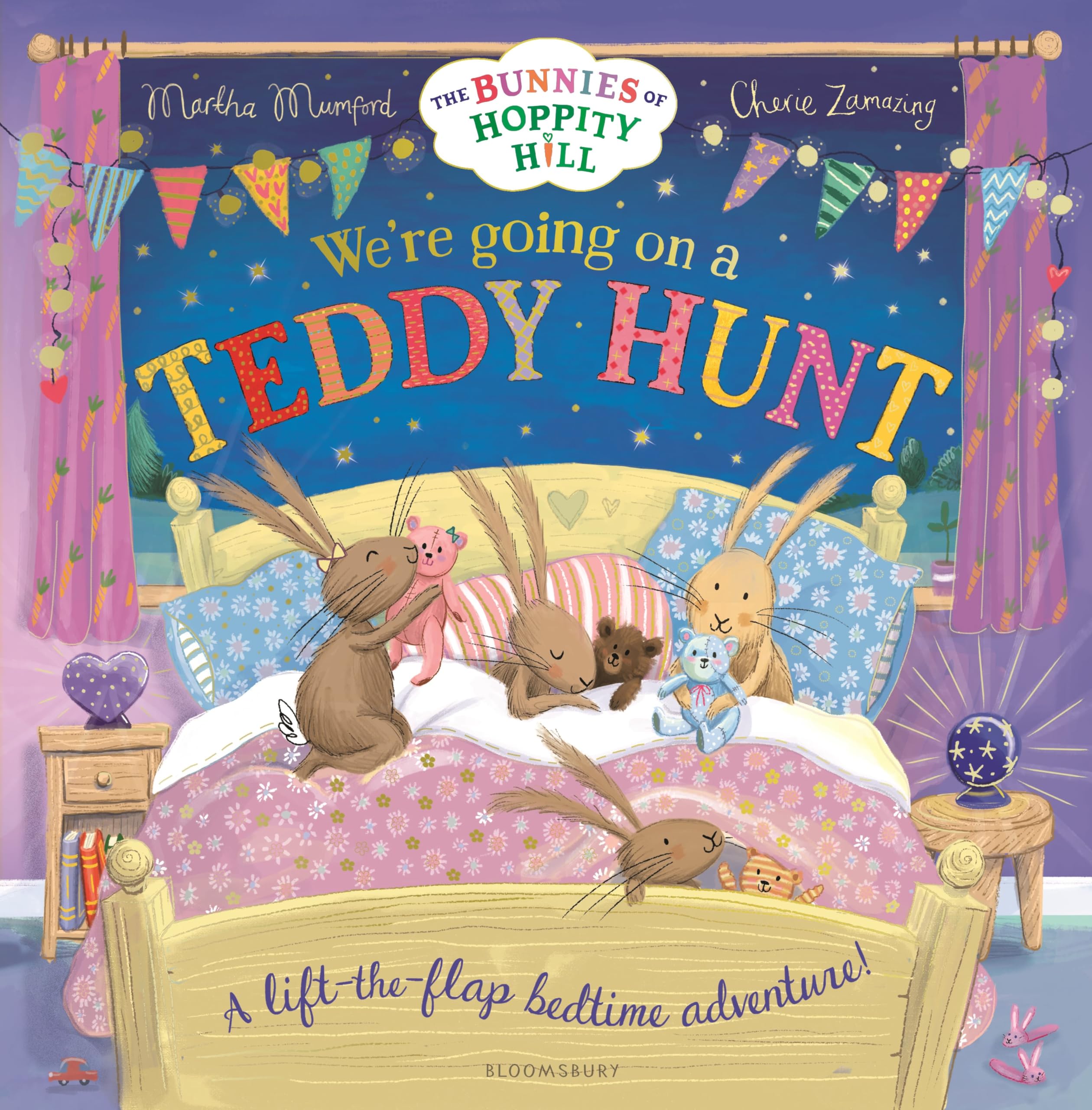 We're Going on a Teddy Hunt: A Bedtime Lift-the-Flap Adventure (The Bunnies of Hoppity Hill)