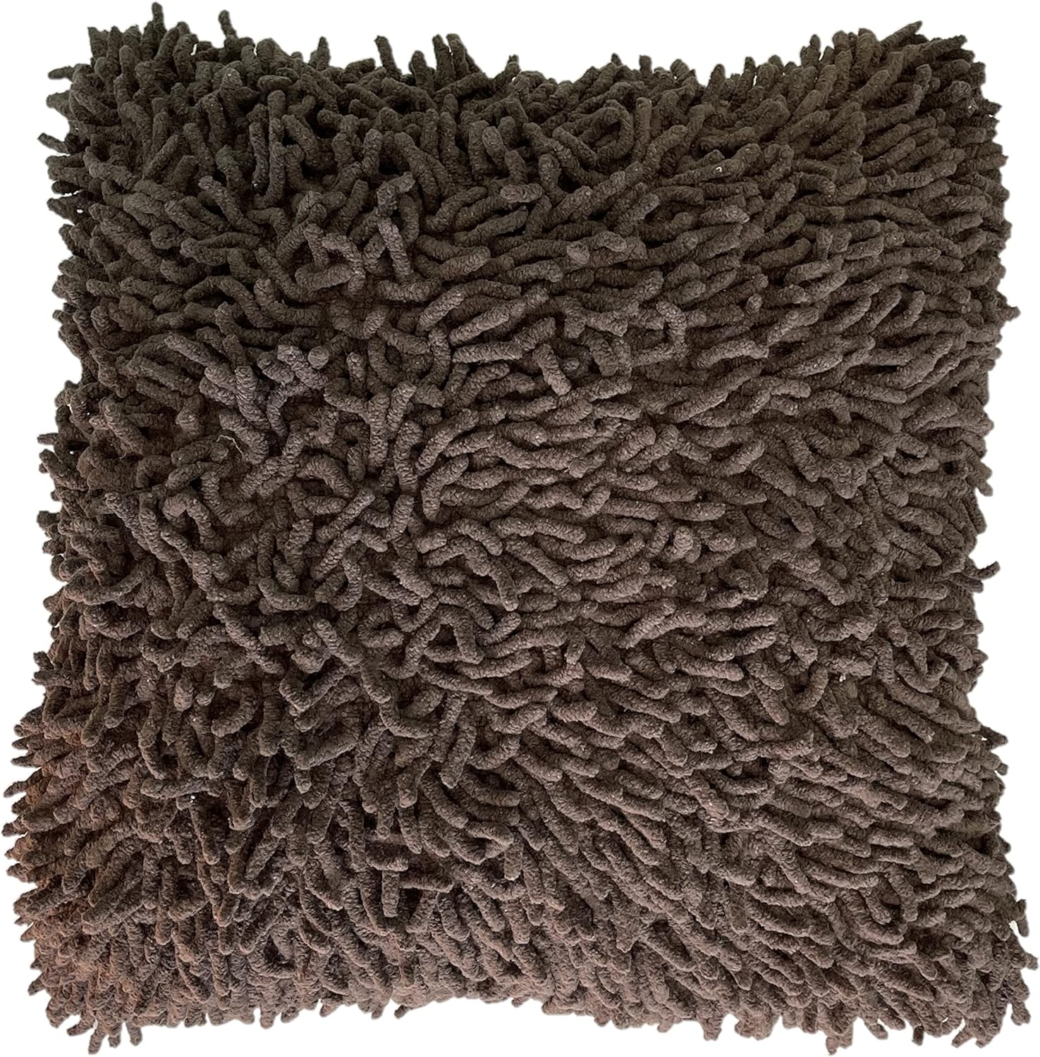 Cushion Collection - Soft Shag Coral Reef Pillows with Insert/Pillow (Grey, 18''x18'')