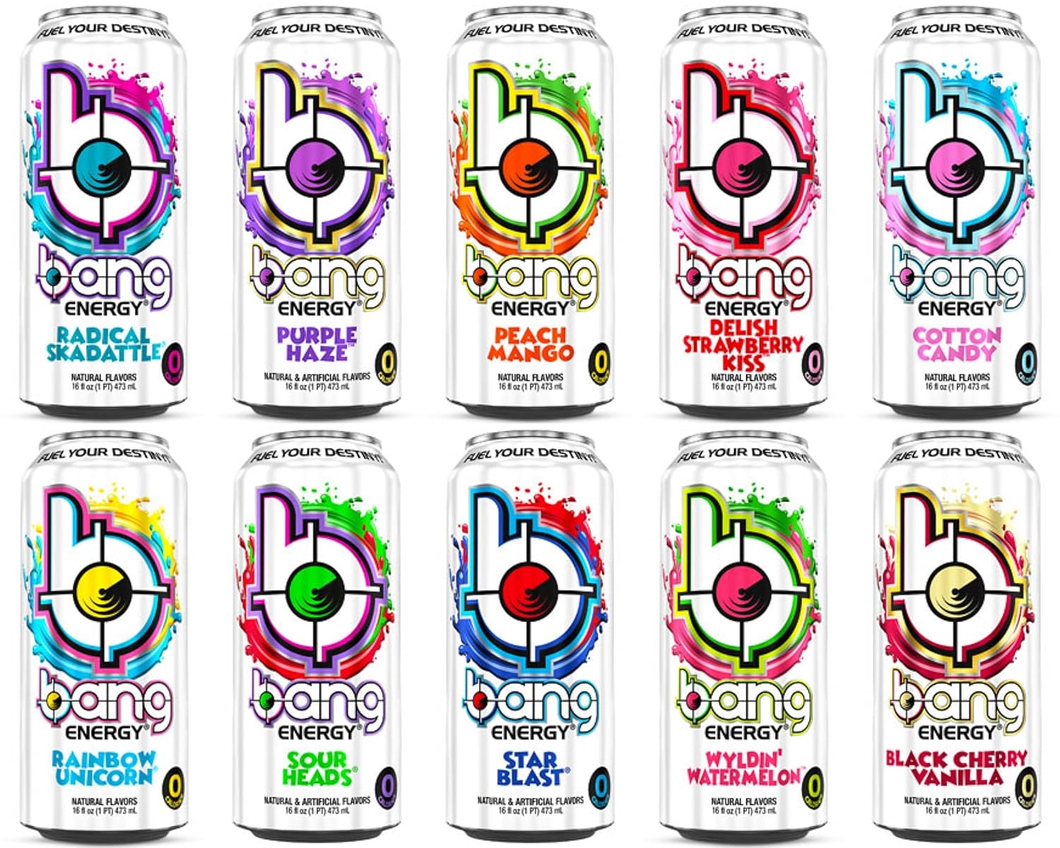 Bang Energy Latas, 16 onzas líquidas, paquete de 12 (Delish Strawberry) Yaxa Guatemala
