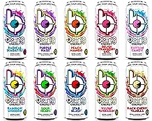 Bang Energy Cans, Variety Pack,16 Fl Oz, 10 Pack  Peach Mango, Bluue Razz, Radical Skadattle,Delish Strawberry,Wildin Watermelon,Star blast,Black cherry Vanilla,Rainbow Unicorn, Purple Haze, Sour Heads, Cotton Candy