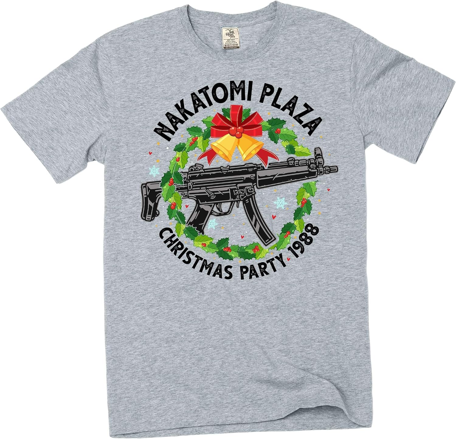 Silk Road Tees Men's Nakatomi Plaza T-Shirt Christmas Party 1988 Tee Popular Culture Tshirt
