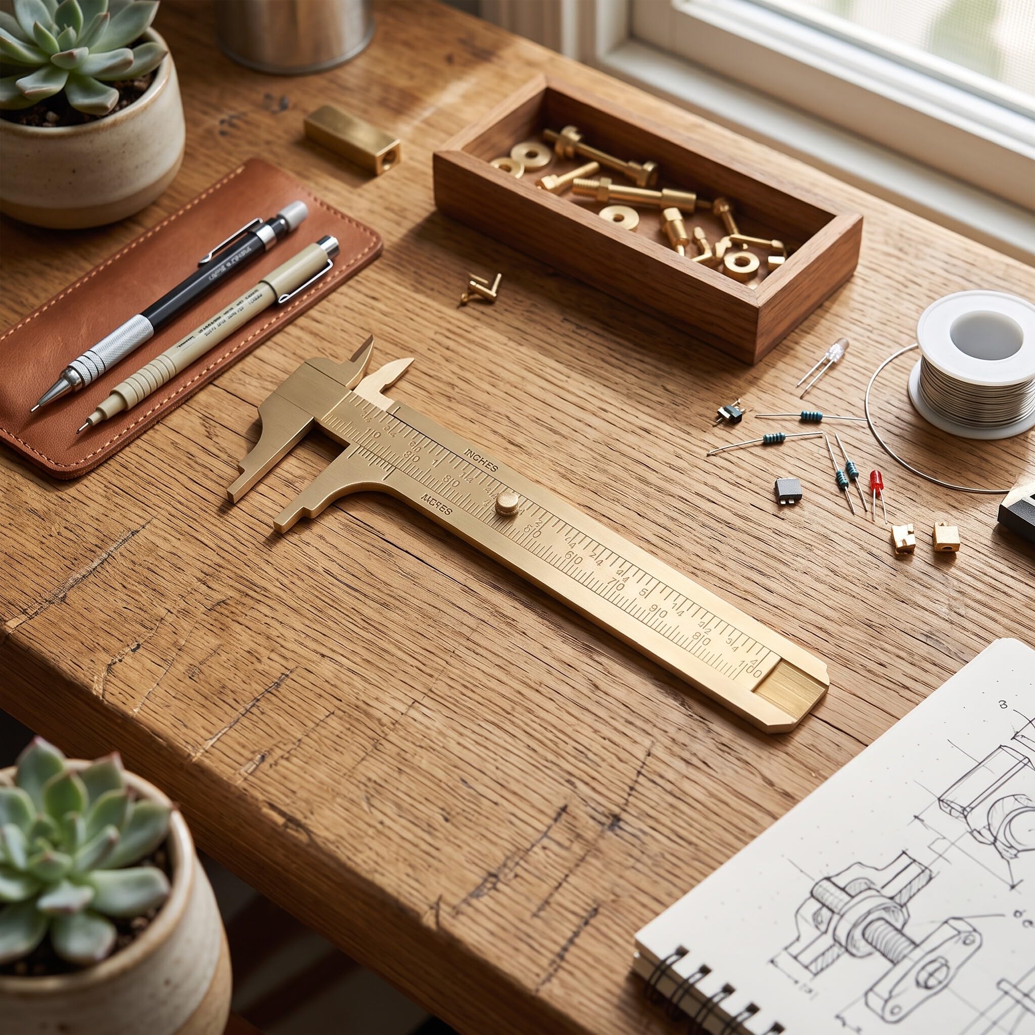 Brass Vernier Calipers - Precision Measuring Tool -4