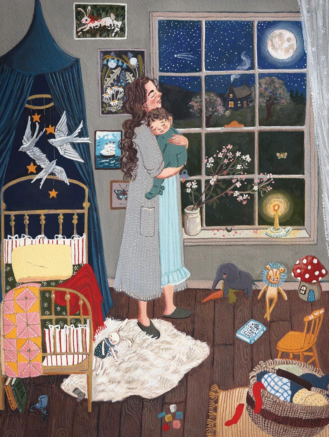 New York Puzzle Company - Loré Pemberton The Same Moon - 1000 Piece Jigsaw Puzzle for Family Game Nights by Loré Pemberton