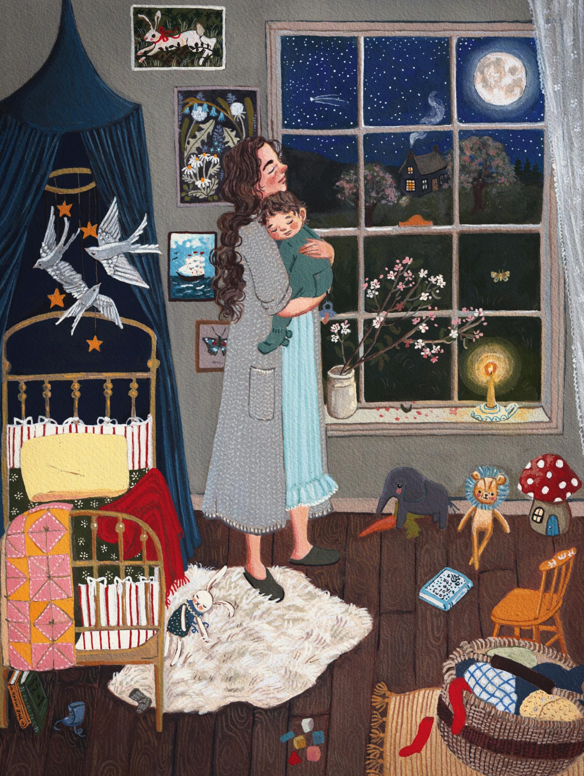 New York Puzzle Company - Loré Pemberton The Same Moon - Rompecabezas de 1000 piezas