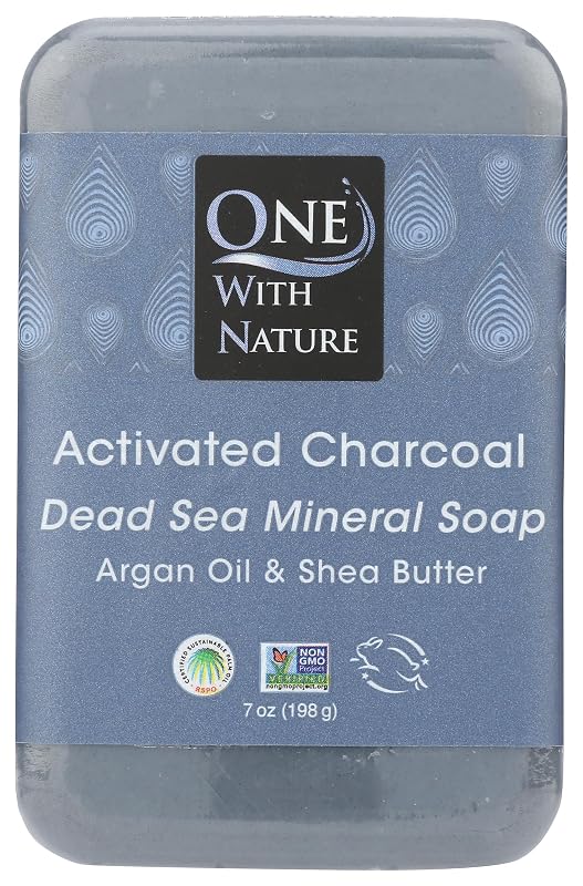 Sabonete em barra de carvão ativado One With Nature, 199 g