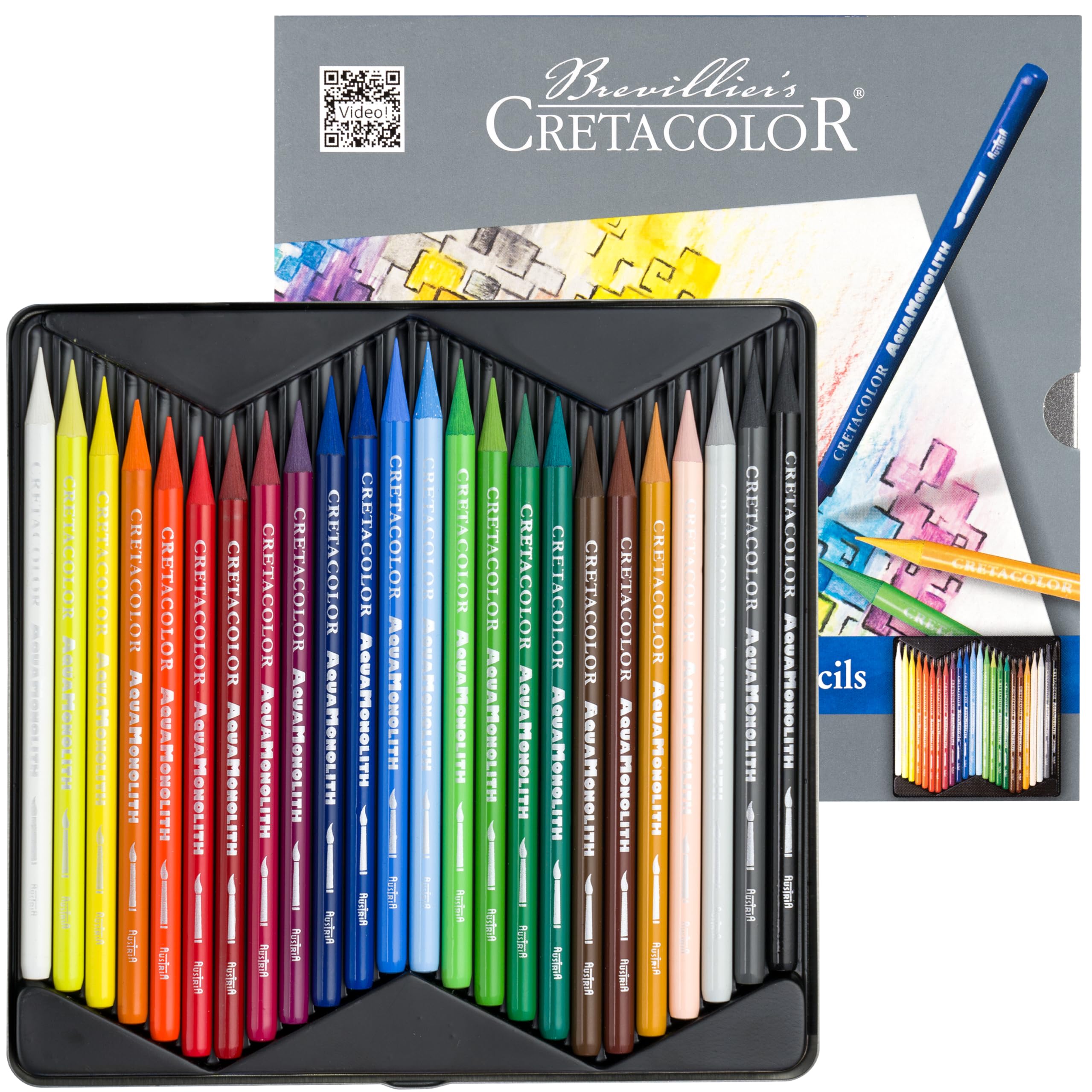 Cretacolor Aquamonolith Watercolour Monolith Set Of 24 Artists Drawing Sticks
