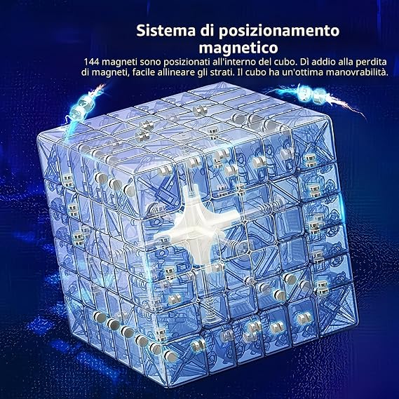 MXDCuber Meilong 6M Speed Cube 6x6 Stickerless，Meilong 6x6 V2 M Puzzle Cube 61 MM (Upgraded Version M)