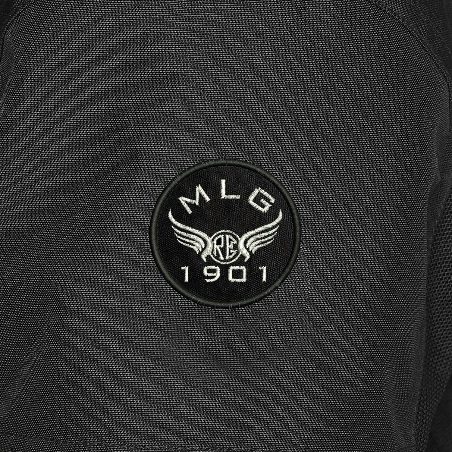 ISEE 360 Re MLG 1901 Logo Embroidered Sweable Applique Patches Jackets Boys Girls Riders Jeans Bags Clothes Dress Any Garments L x H 3 x 3 Inch (White)