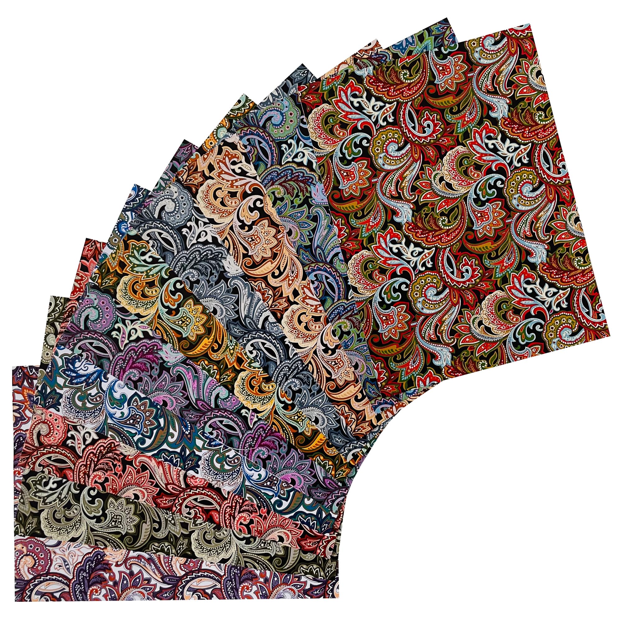 6 szt. wiązek z tkaniny Fat Quarters 45 cm x 56 cm bawełniana tkanina pikująca do szycia maski, wzór paisley