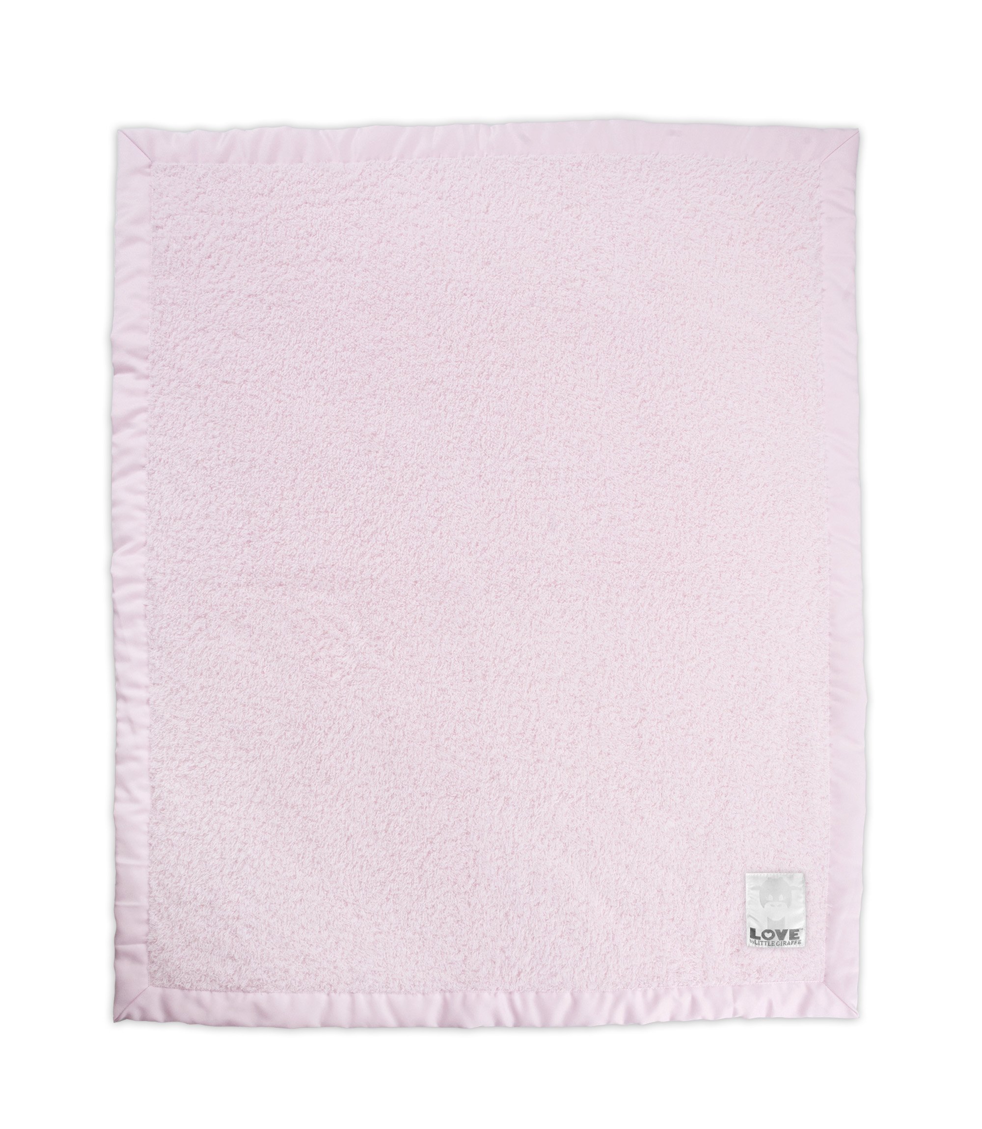Little Giraffe Cherish Satin Blanket, Pink